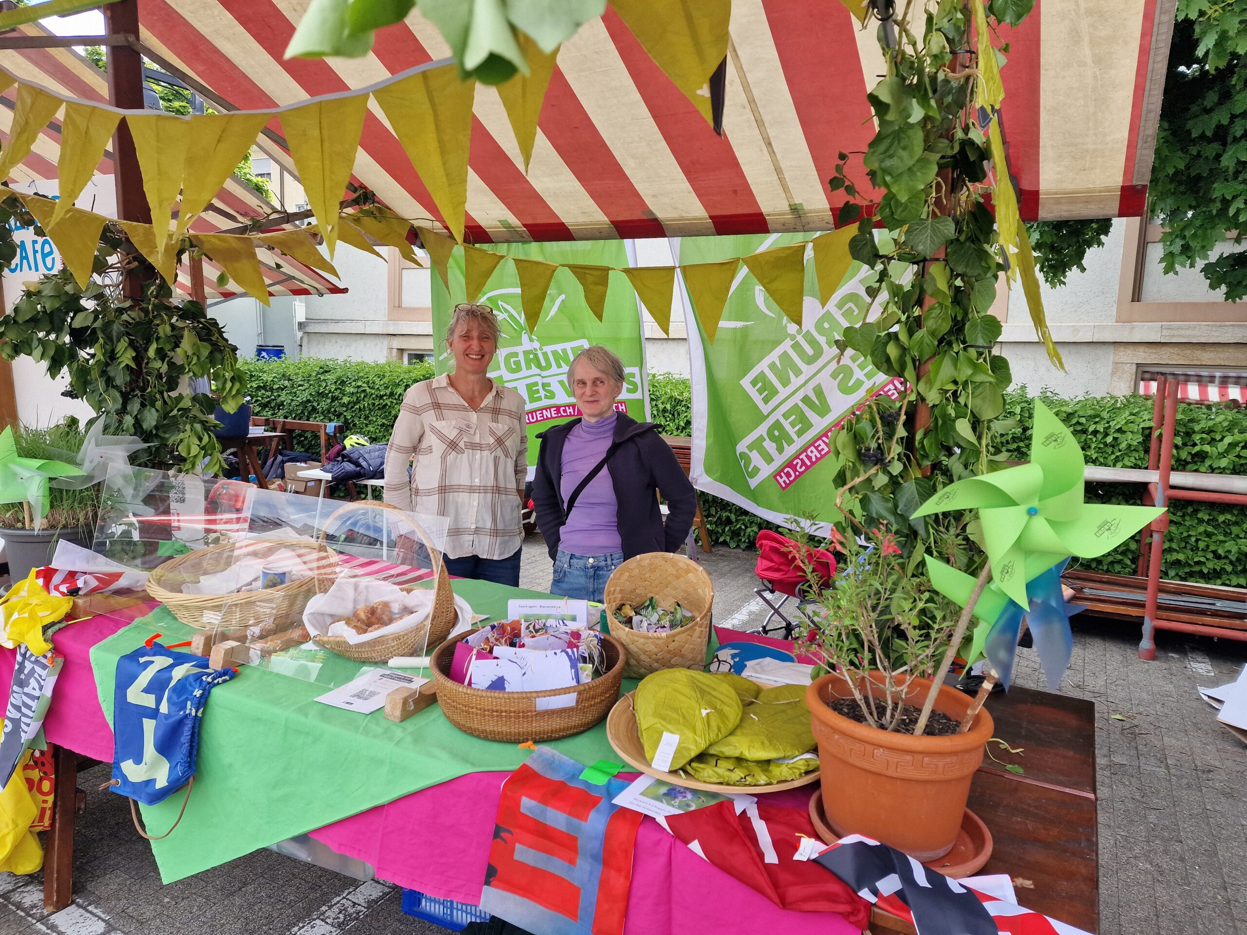 Stand der Grünen Binningen am Frühlingsmarkt
