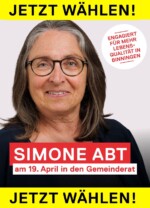 Flyer von Simone Abt für die Gemeinderatswahl vom 19. April 2026